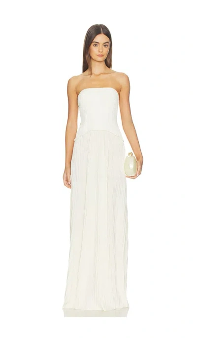Solid & Striped The Strapless Soglio Dress In White