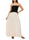 Solid & Striped The Strapless Soglio Dress Brule Noir In Neutral