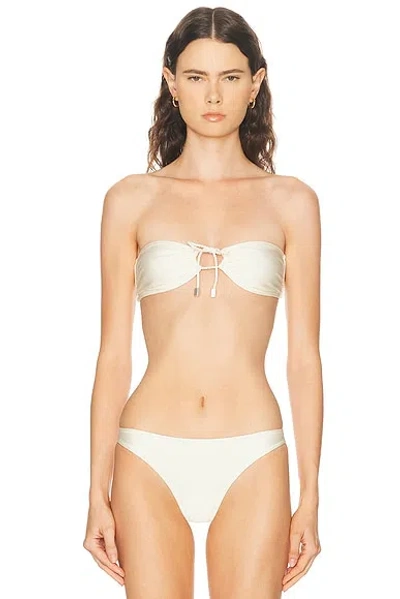 Solid & Striped The Tati Tie Bikini Top In Neutral