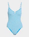 Solid & Striped The Taylor Gingham One-piece Swimsuit In Multi