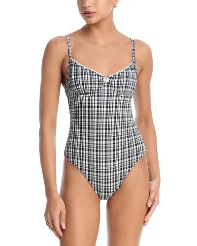 Solid & Striped The Taylor One Piece Swimsuit In Black
