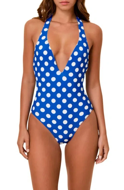 Solid & Striped The Willow Reversible One-piece Swimsuit In Blue