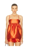 Solid & Striped The Yarden Babydoll Camisole In Orange