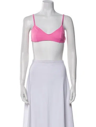 Pre-owned Solid & Striped Top In Pink