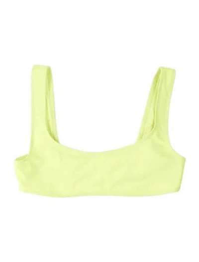 Pre-owned Solid & Striped Top In Yellow