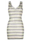 Solid & Striped Tricot-knit Mini Dress In Silver