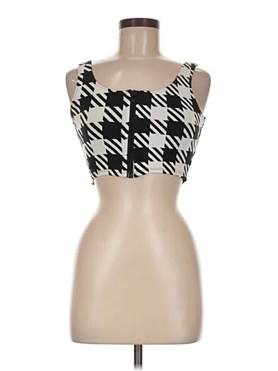 Pre-owned Solid & Striped Tube Top Black Square Neckline Tops