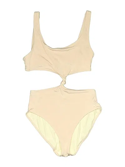 Pre-owned Solid & Striped Two Piece Swimsuit In Ivory