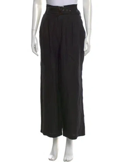 Pre-owned Solid & Striped Wide Leg Pants In Black