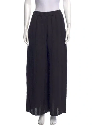 Pre-owned Solid & Striped Wide Leg Pants In Black