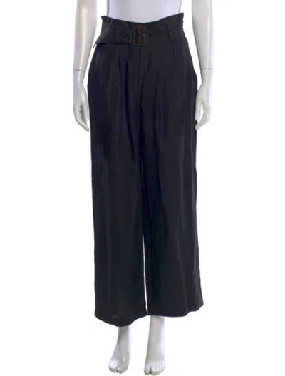 Pre-owned Solid & Striped Wide Leg Pants In Black