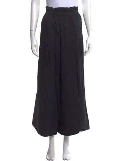 Pre-owned Solid & Striped Wide Leg Pants In Black