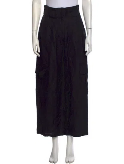 Pre-owned Solid & Striped Wide Leg Pants In Black