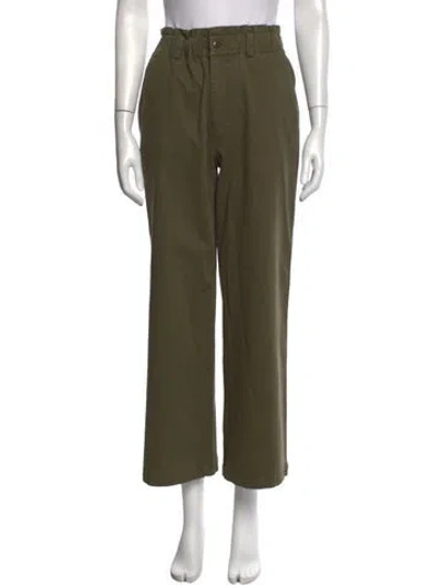 Pre-owned Solid & Striped Wide Leg Pants In Green