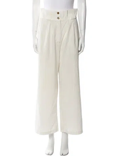 Pre-owned Solid & Striped Wide Leg Pants In Neutral