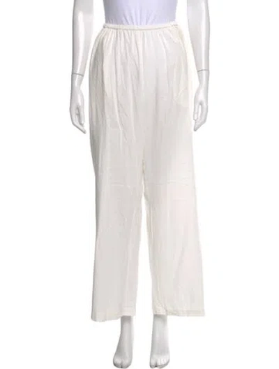 Pre-owned Solid & Striped Wide Leg Pants In Neutral