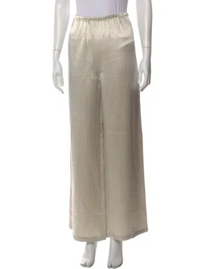 Pre-owned Solid & Striped Wide Leg Pants In Neutral