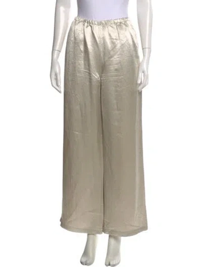 Pre-owned Solid & Striped Wide Leg Pants In Neutral