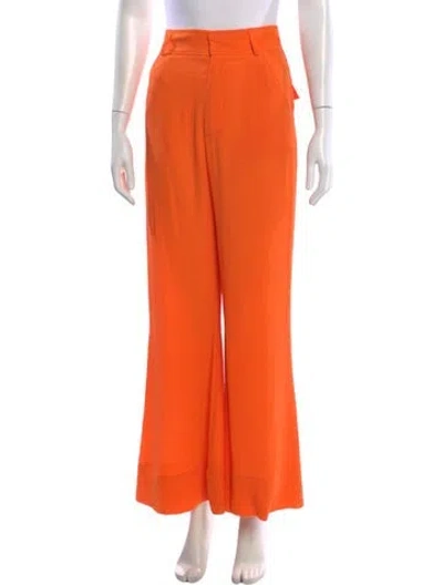 Pre-owned Solid & Striped Wide Leg Pants In Orange