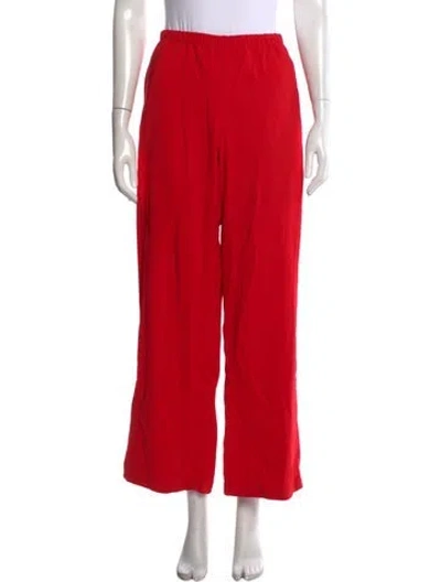 Pre-owned Solid & Striped Wide Leg Pants In Red