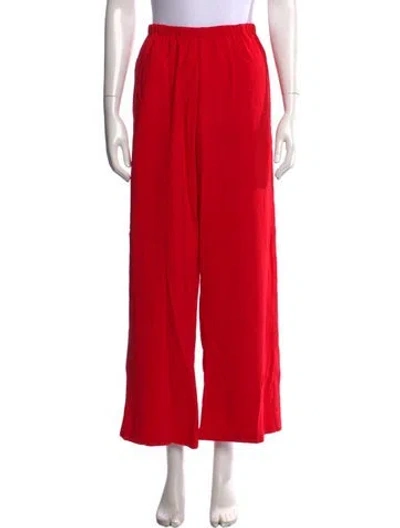 Pre-owned Solid & Striped Wide Leg Pants In Red