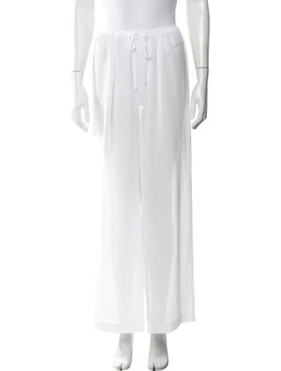 Pre-owned Solid & Striped Wide Leg Pants W/ Tags In White
