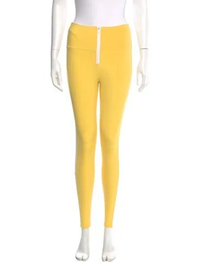 Pre-owned Solid & Striped Wide Leg Pants In Yellow