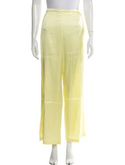 Pre-owned Solid & Striped Wide Leg Pants In Yellow