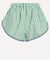 Solid & Striped Women's Green-white Stripe Lester Shorts In Green