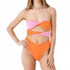 Solid & Striped Women's Reversible Marlie One-piece Swimsuit In Carnation Pink/clementine