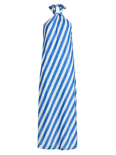 Solid & Striped Women's The Brisa Reversiable Cover-up Maxi Dress In Blue