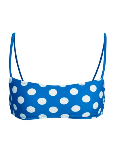 Solid & Striped Women's The Daniela Reverible Bikini Top In Blue