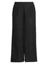 Solid & Striped Women's The Delaney Eyelet Cover-up Pants In Black