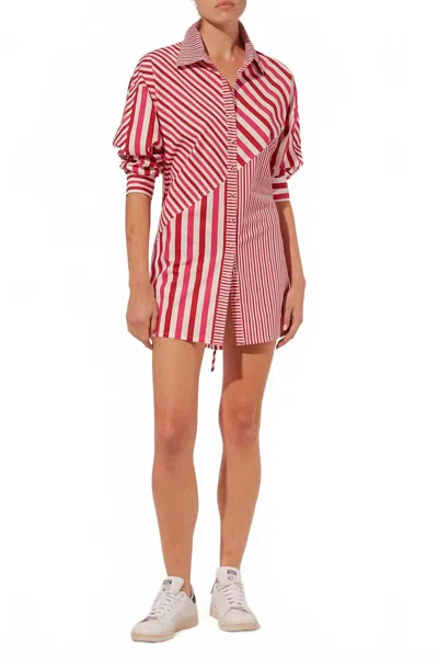 Solid & Striped Women's The Emerson Dress In Crimson And Orchid In Multi