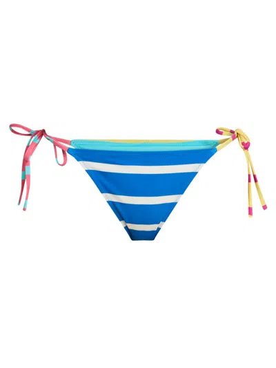 Solid & Striped The Iris Reversible Bikini Bottom In Blue