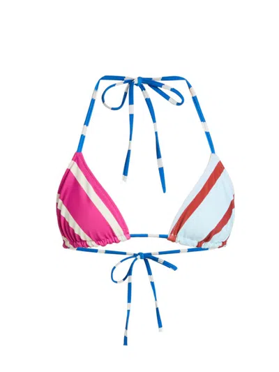 Solid & Striped Women's The Iris Reversible Bikini Top In Gray