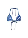 Solid & Striped The Iris Triangle Bikini Top In Blue