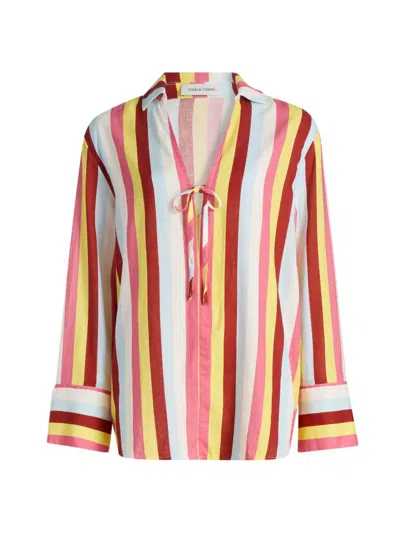 Solid & Striped Women's The Livia Stripe Linen-blend Tunic In Pink