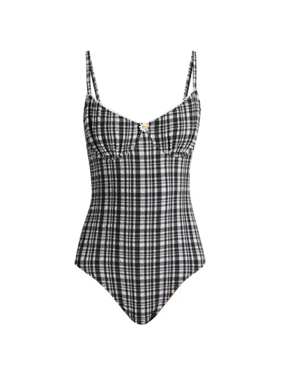 Solid & Striped The Taylor One Piece Swimsuit Noir In Black