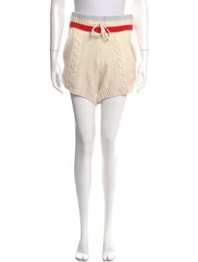 Pre-owned Solid & Striped Wool Mini Shorts In Neutral