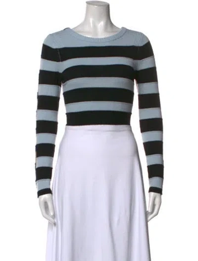 Pre-owned Solid & Striped Wool Striped Sweater In Blue