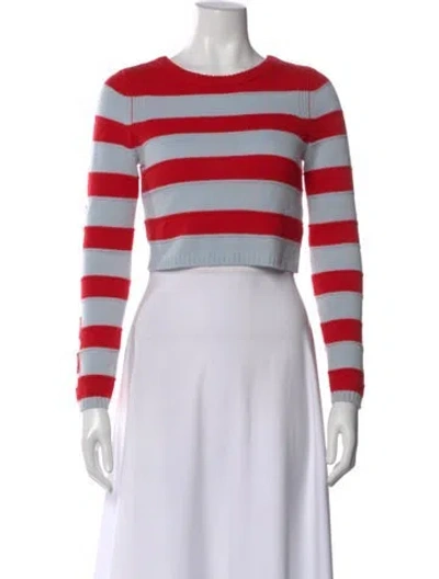 Pre-owned Solid & Striped Wool Striped Sweater In Red