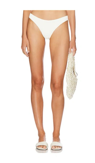Solid & Striped X Revolve The Rachel Smocked Bikini Bottom In Pearl