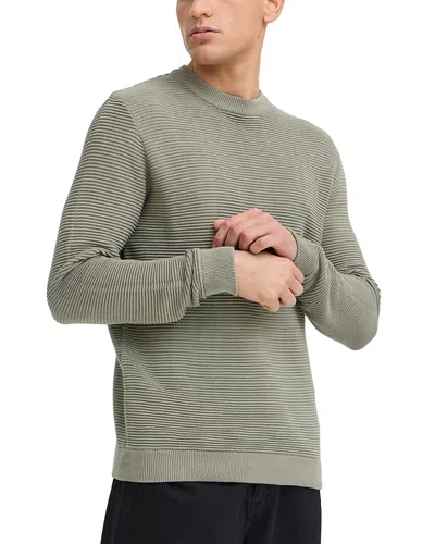 Solid ! Cotton Ribbed Knit Vetiver Sweater In Gray