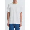 Solid ! Durant  Cotton Pocket T-shirt In White