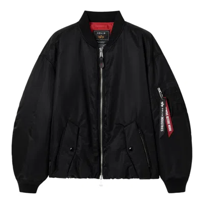 Solid Homme Alpha Industries X Sh Bomber Jacket In Black