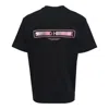 Solid Homme Back Flocking Logo Tee In Black