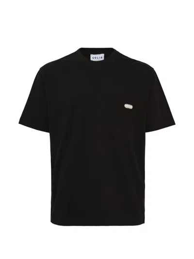Solid Homme Back Logo T-shirt In Black