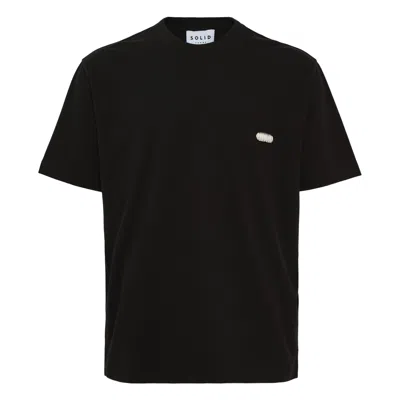 Solid Homme Back Logo T-shirt In Black