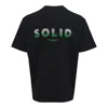 Solid Homme Back Solid Tee In Black